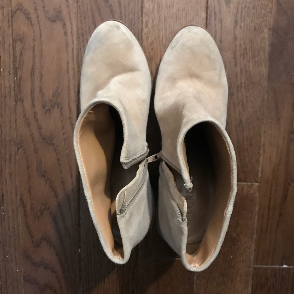 J. Crew suede heeled booties